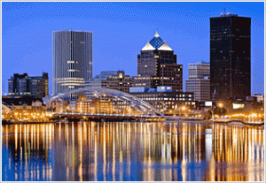 Downtown Rochester New York Skyline